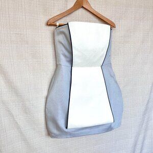 Vintage Thread Social Strapless Dress Bubble Hem Mini Dress Unique Bubble